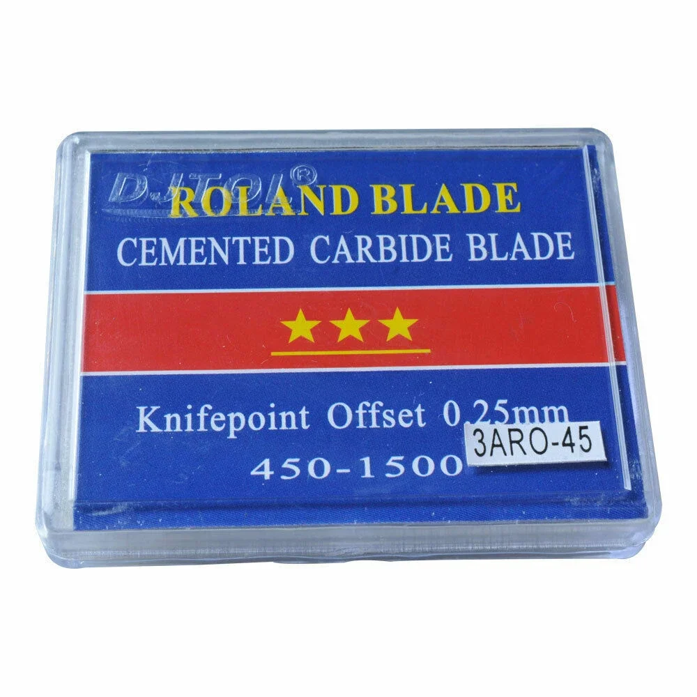 5Pcs 45° Cemented Carbide Blades For Roland Vinyl Cutter Hard Wearing Replacement Blades for Sign&Heat Transfer Film Cutting
