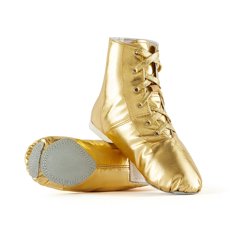 

Children's Dance Shoes Metallic PU Leather Soft Sole for Jazz Ballet Modern Dance Comfortable Fit