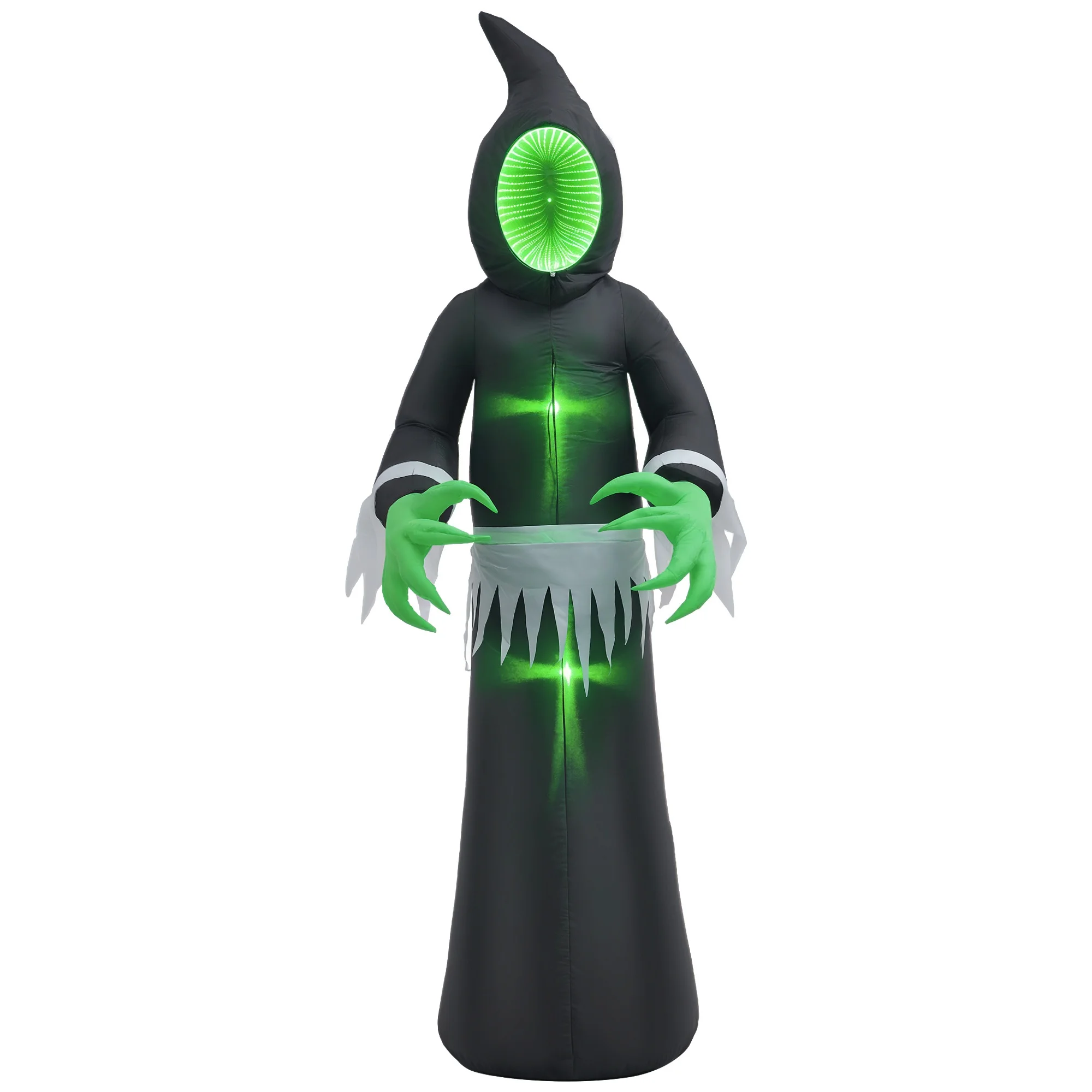 8-Foot Inflatable Halloween Mirror Ghost Model, Outdoor Led Display