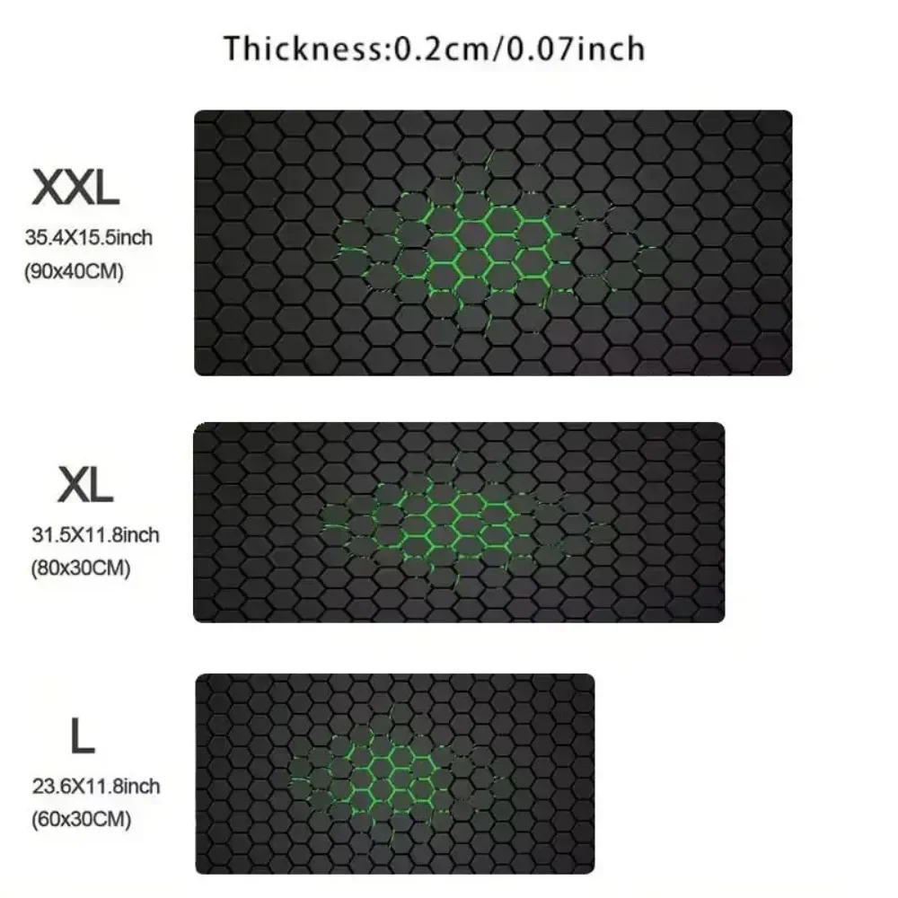 CIFbuy XXL Hexagon Gaming Mouse Pad, Non Slip Rubber Desk Mat, Extended Keyboard Tray, Esport Office Computer Accessories Pad