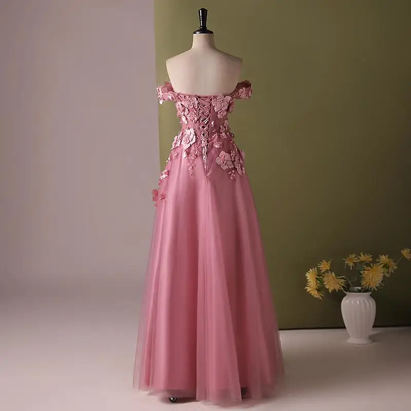 Sonhar-Vestidos de fiesta con flores dulces, ropa de fiesta de lujo, elegante, de noche, 2024