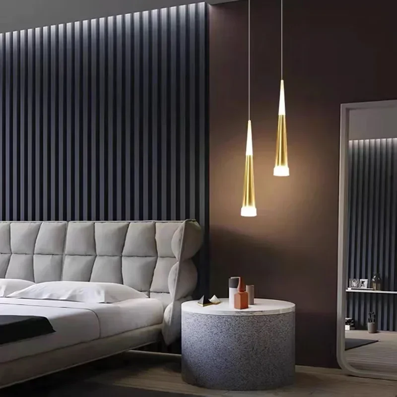 

Nordic LED Pendant Lamp Long Hanging Wire Bedside Living Dining Room Study Chandelier Indoor Home Decor Light Fixture Luster