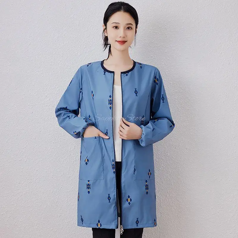 2025 Dog Grooming Uniform Pet Groomer Waterproof Gown Hairdressing Work Clothes Beauty Salon Robe Hairdresser Uniforms Women Men