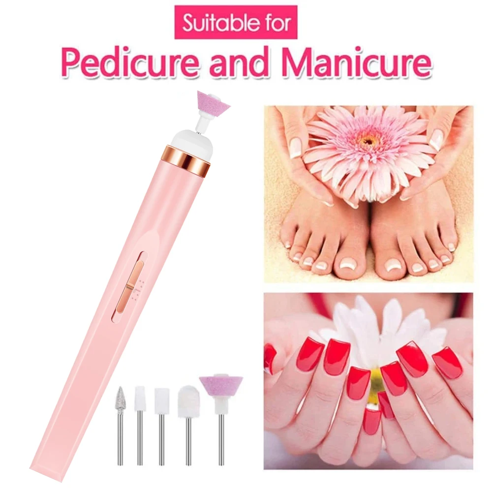 LINMANDA-Ensemble de perceuse à ongles électrique, perceuse à ongles portable, lime à ongles aste pour manucure acrylique, outils de polissage de pédicure