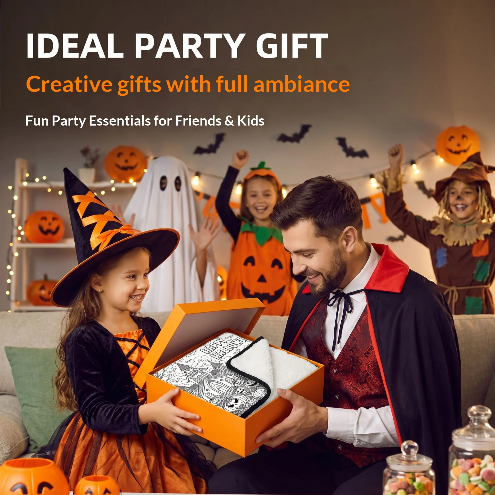 Halloween Graffiti Blanket Children DIY Hand Coloring Coloring Blanket Lamb Fleece Factory Wholesale