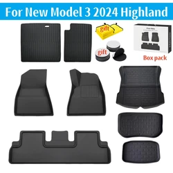 2024 nuovo per Tesla Model 3 Highland tappetini XPE All Weather anteriore posteriore Cargo Liner Mat tappetini per bagagliaio 3D antiscivolo impermeabili