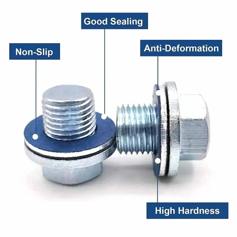 Guarnizione per vite di scarico della coppa dell\'olio per auto Guarnizione di tenuta del bullone di scarico dell\'olio del coppa del motore Anello di
