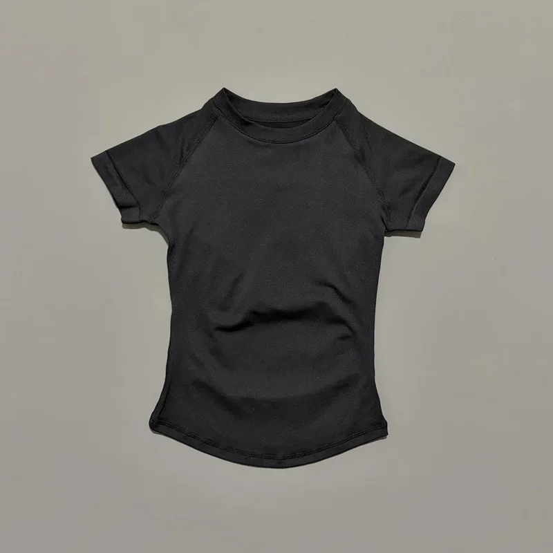 HISTELLO Sport-Kurzarmshirt für Damen, Gym-Yoga-Top, Trainingskleidung, Sport-T-Shirt, Fitness, Activewear, Lauf-Tight-Tops – Detail 19