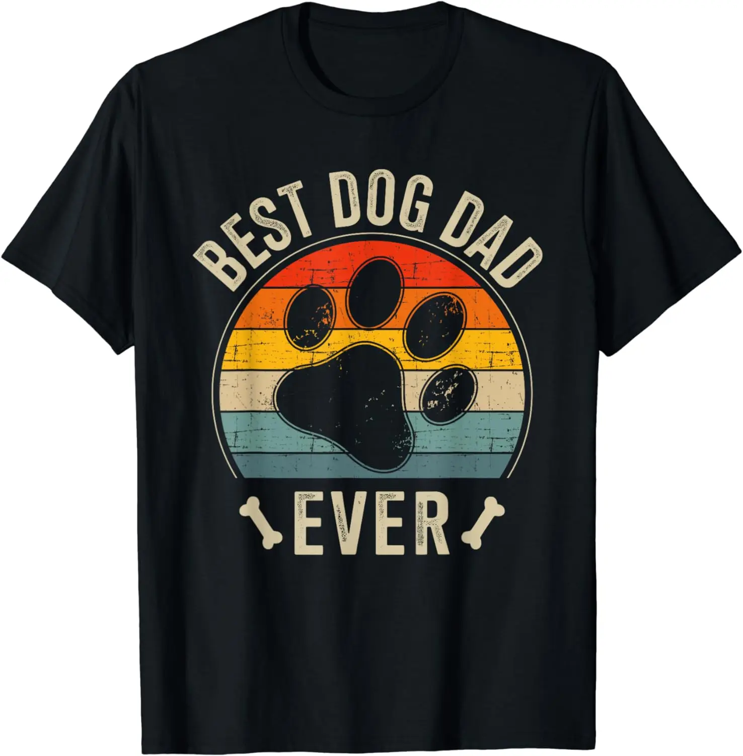

Футболка с надписью «Best dog dad ever vintage»
