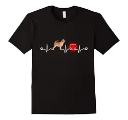 Funny Brussels Griffon Heartbeat. Unique Dog Lovers Gift T-Shirt. Summer Cotton O-Neck Short Sleeve Mens T Shirt New S-3XL