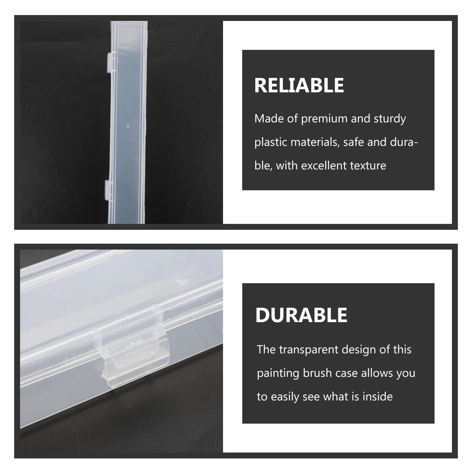 

8 Pcs Gouchalk Brush Box Plastic Paint Holders Water Color Pens Case Portable Painting Drawing Transparent Storage