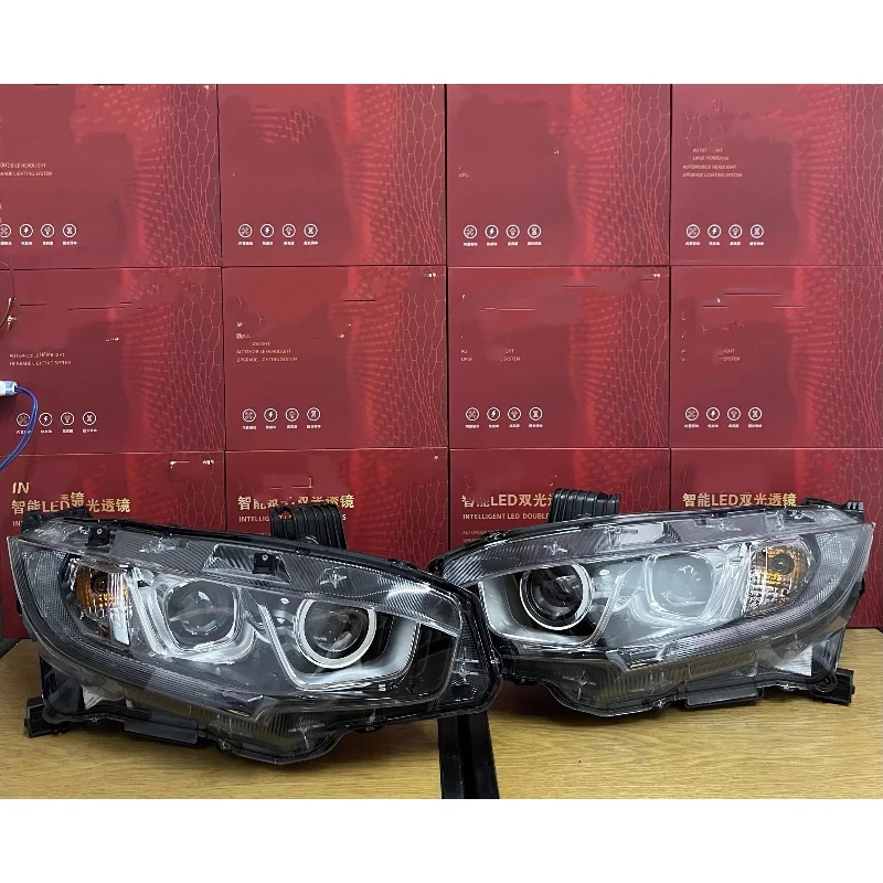 

Dual lens Headlight Assembly For Honda civic 16-21 Modified Daytime Running Light Turn signal Car Accessories