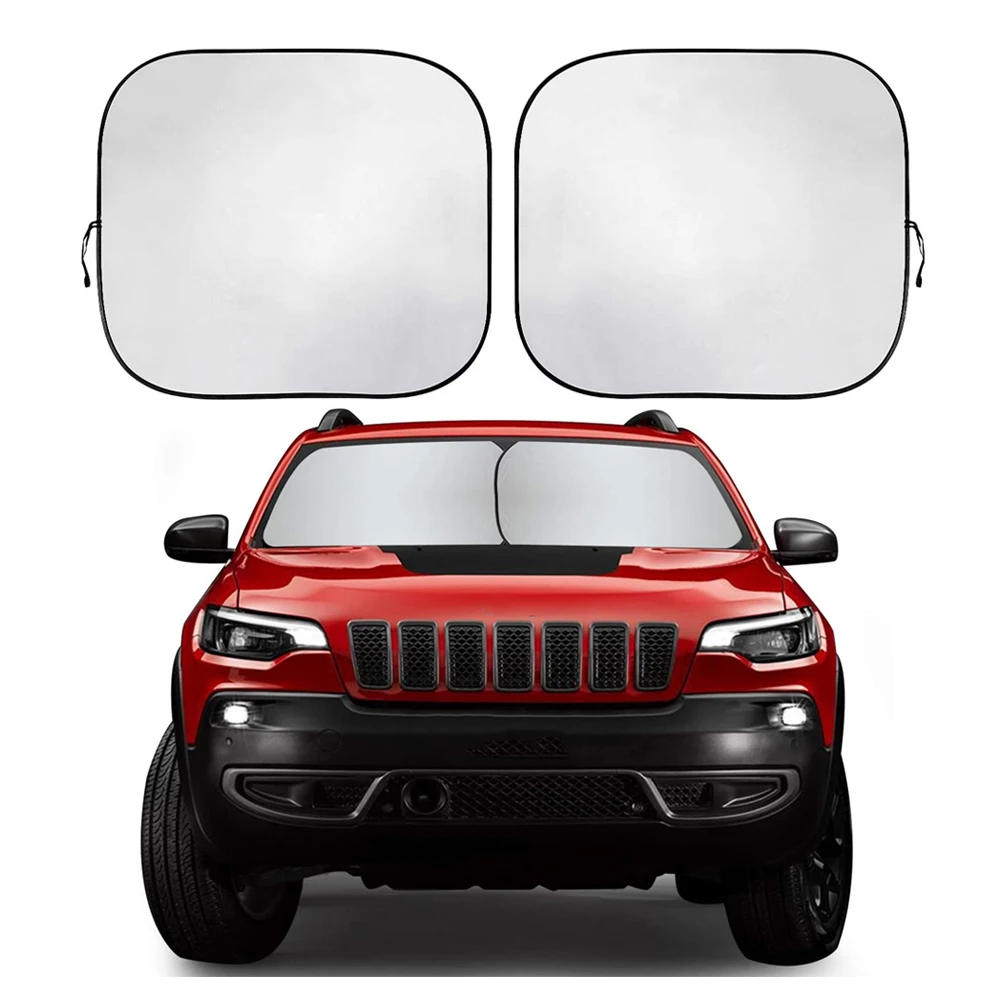 2x Windshield Sun Shade Foldable Car Front Window Sunshade Cover Film Visor Automotive Interior for Sedans SUV Truck Accessories