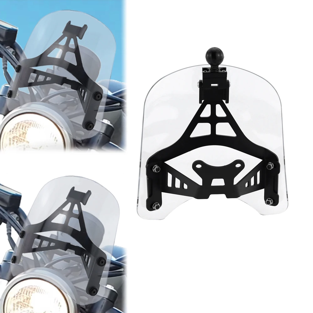 

For Honda CMX 500 CMX 300 Rebel 2017-2024 Motorcycle GPS Navigation Bracket Adjustable Windscreen Deflector Windshield Bracket