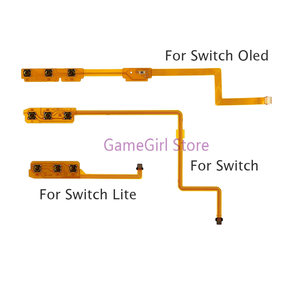 2pcs Power Switch On Off Volume Button Connector Ribbon Flex Cable For Nintendo Switch NS Lite OLED Console