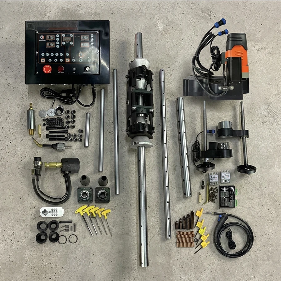 Repair Excavator All in One Boring Welding Machine Portable Small Welding Drilling Machine 35/50mm Boring Bar OD 1.5m Boring Bar