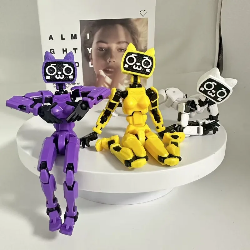 New TV Human Cat Ear Hakimi Toy Model 3D Printed Sandbox Action Figure Dummy Toy Doll Robot Assembly Model Desktop Decor Gift