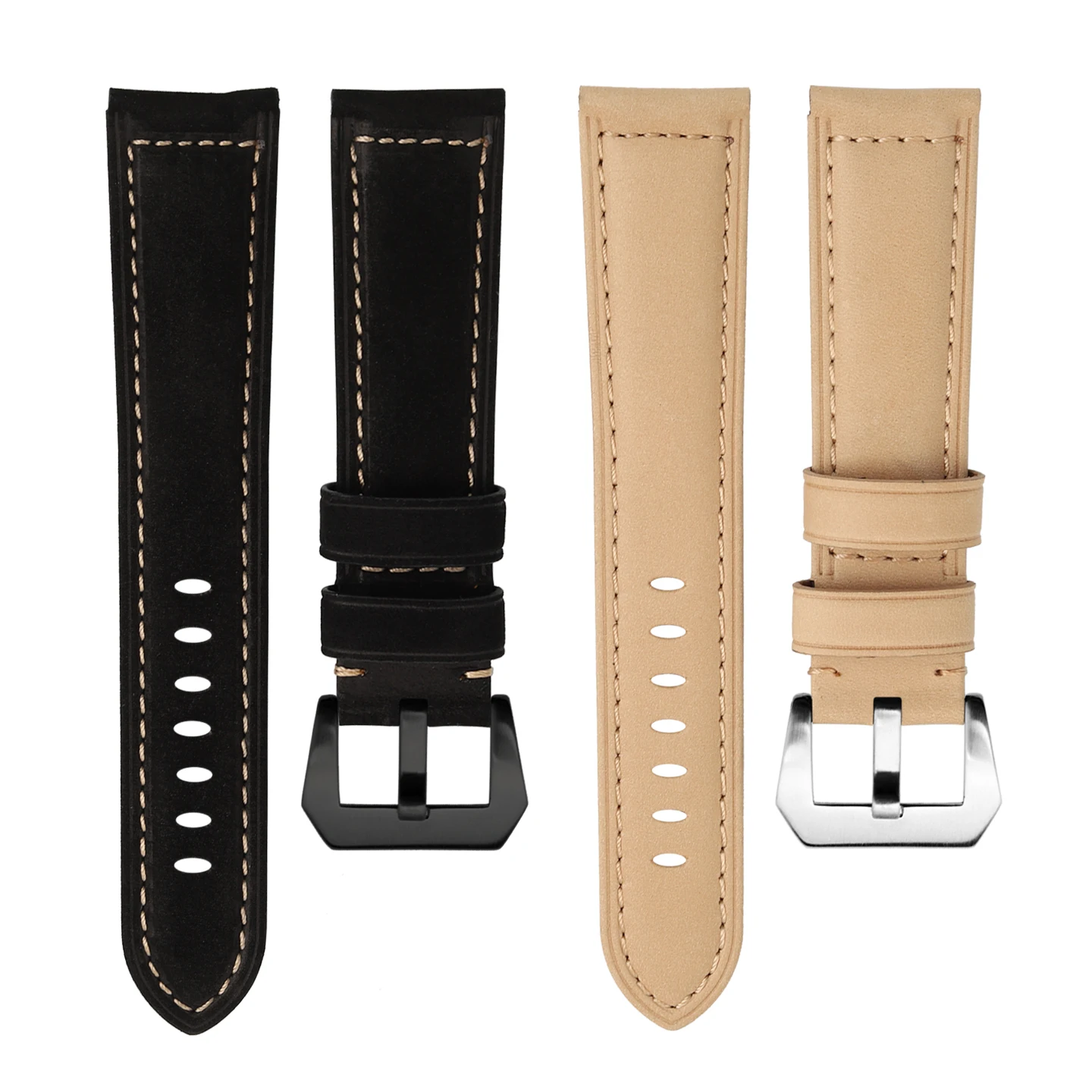 140 + 90 مللي متر تمديد طول حزام ساعة جلد لبانيراي ديزل سايكو 22 مللي متر 24 مللي متر سماكة حزام الرجال سوار من الجلد ماتي