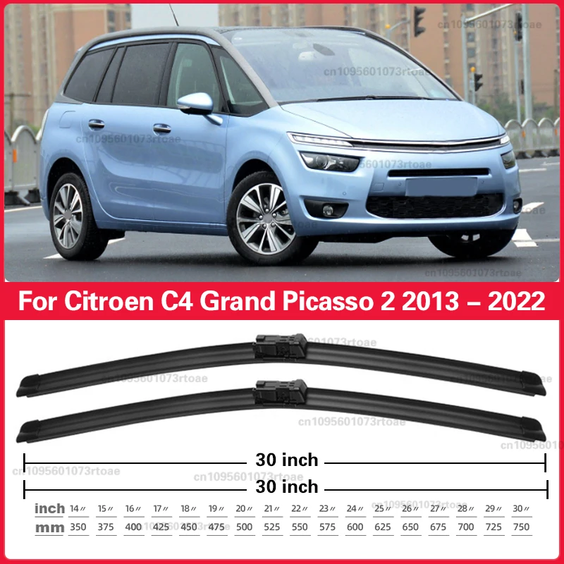 Windscreen Window Car Accessories 30"30"12" For Citroen C4 Grand Picasso 2 2013 - 2022 Wiper Front Rear Wiper Blades Windshield view 2