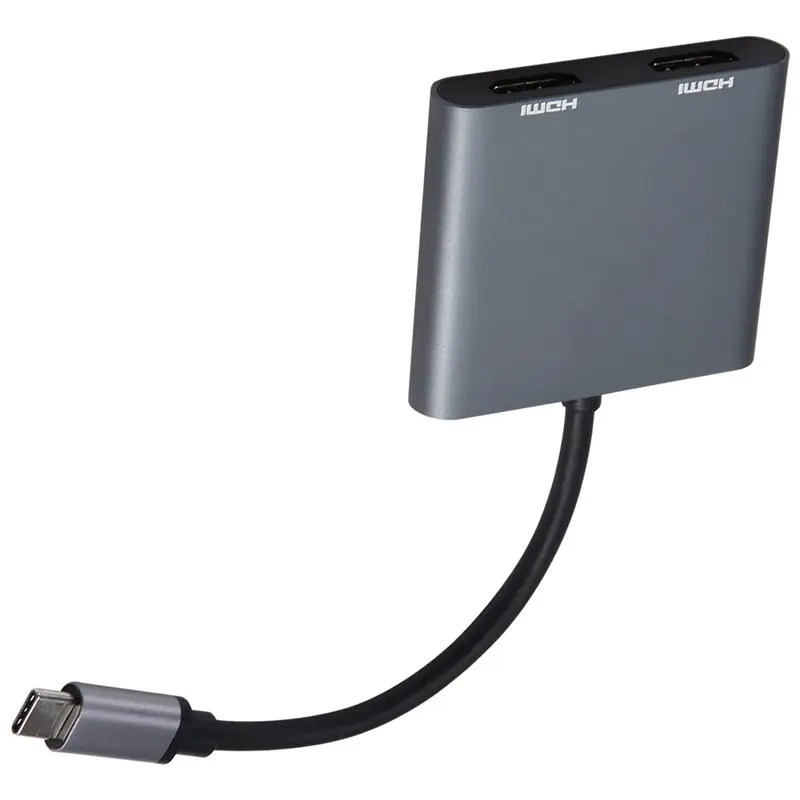 A23F-For Thunderbolt 3 Docking Station Type-C To Dual 4K UHD Display Converter Mirror&Extend Mode MST Hub For Surface Pro7