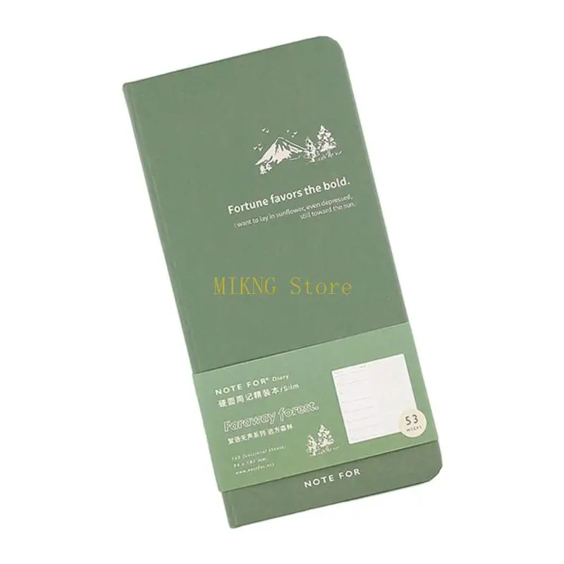 Carnet planification hebdomadaire compact léger pour les voyages les déplacements, avec couverture rétro papier