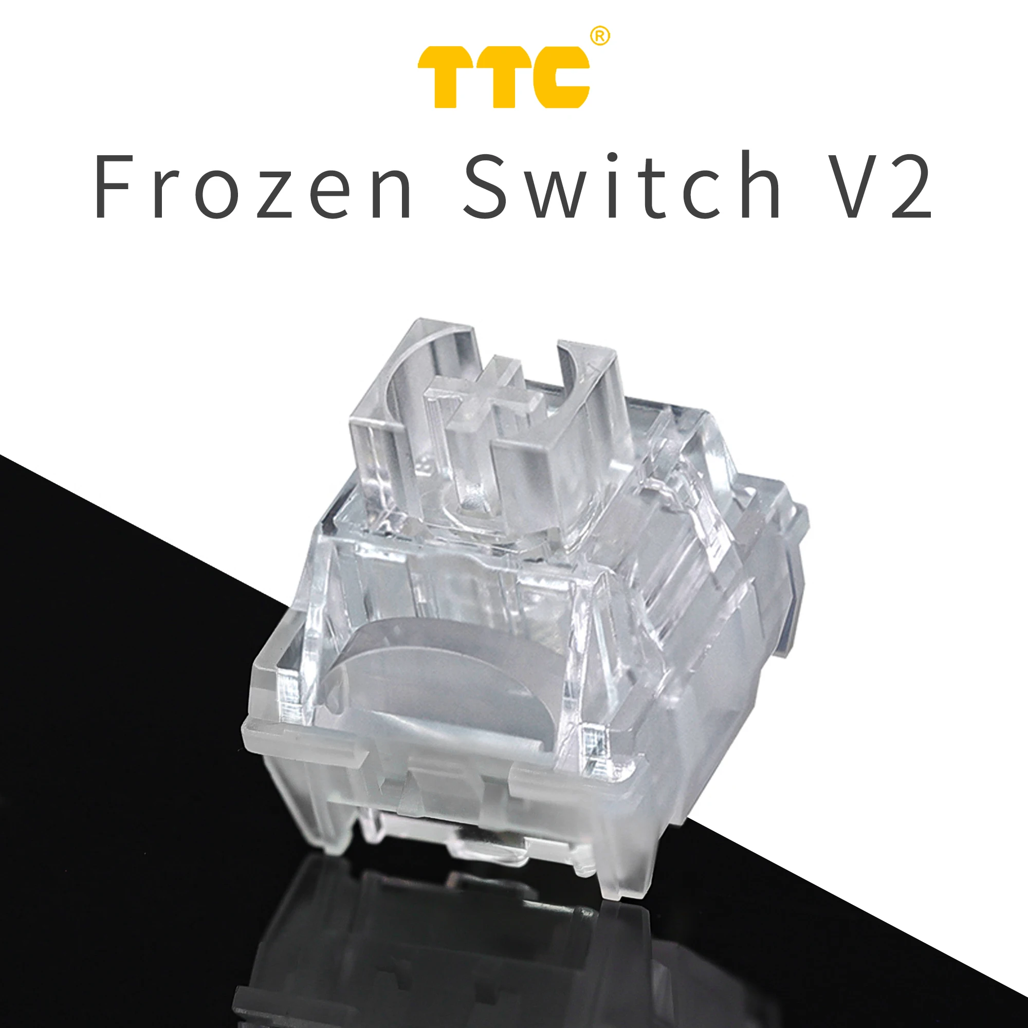 TTC Frozen Switch V2 Mechanical Keyboard Silent Switches 3 Pins Linear 39gf RGB Transparent Custom Gaming Keyboard for Gamer