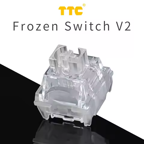TTC Frozen Switch V2 Mechanical Keyboard Silent Switches 3 Pins Linear 39gf RGB Transparent Custom Gaming Keyboard for Gamer