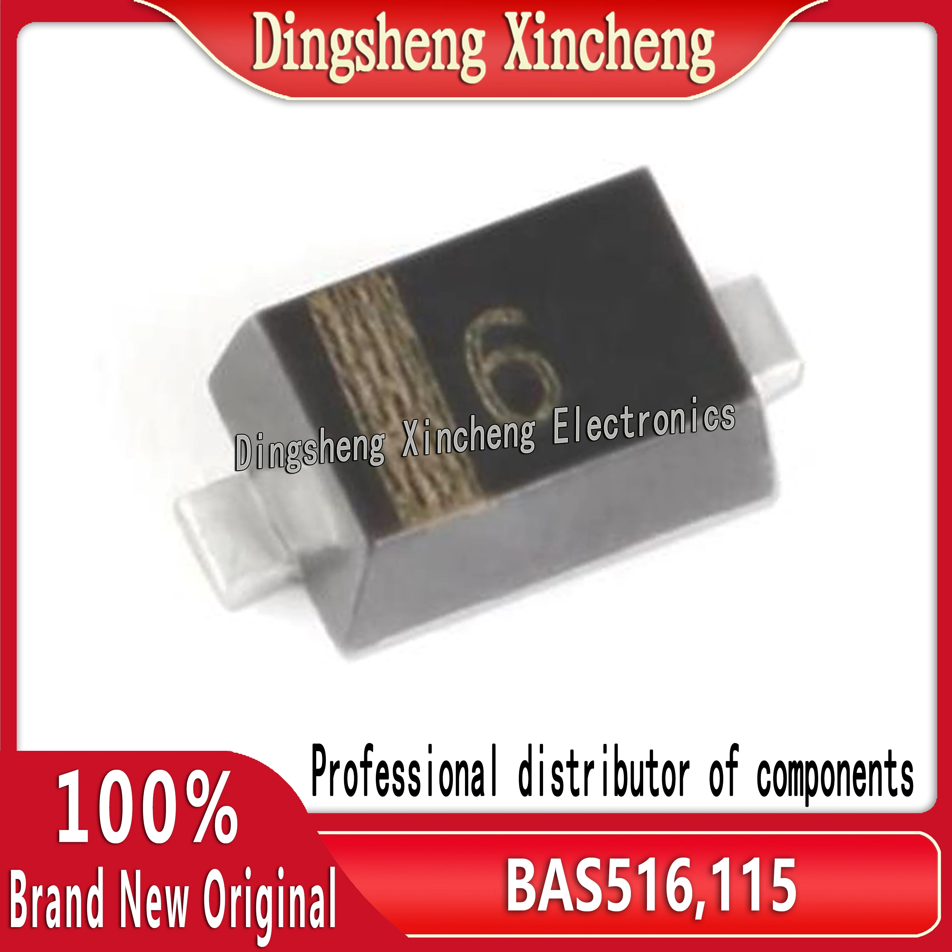 10  pcs/lot  riginal BAS516,115 screen printed 6 100V/250mA SMT switch diode