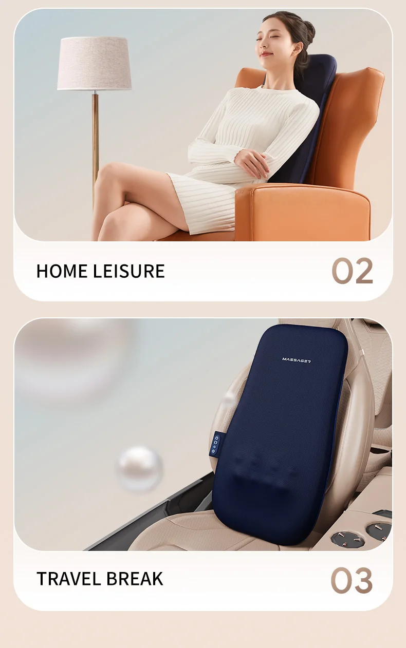 Jinkairui Back Massager Walk Up and Down Massage Cushion with Kneading Heat Neck Shoulder Full Body Massage Machine Spot Massage