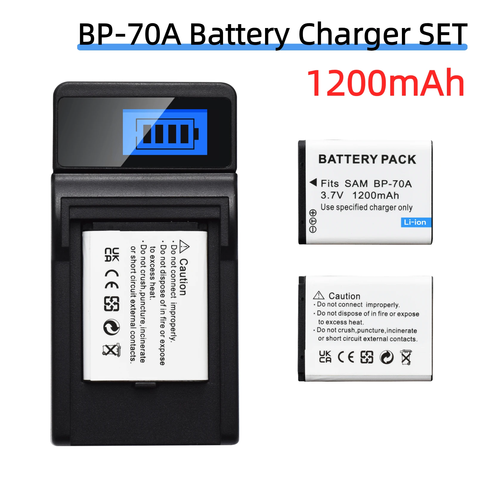 BP-70A BP 70A BP70A Rechargeable Camera Battery 740mAh for Samsung ES65 ES70 TL105 TL110 PL100 Camera SLB-70A Battery