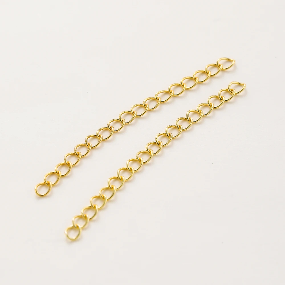 14K Gold Plated Extended Tail Chain Necklace, 20pcs