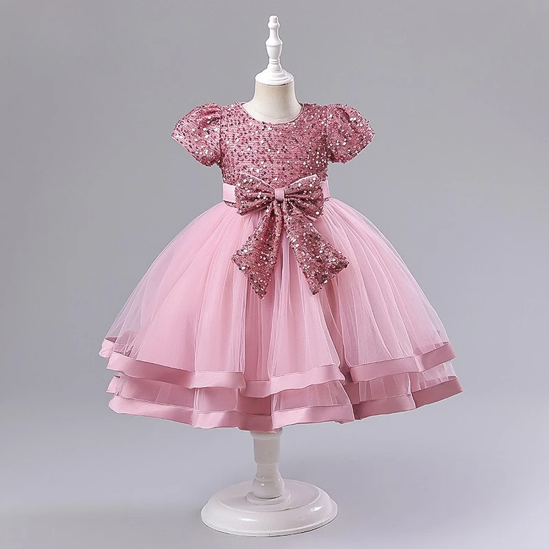 Girls' Formal Dress High-end Children's Birthday Party Dress Princess Fluffy Dress