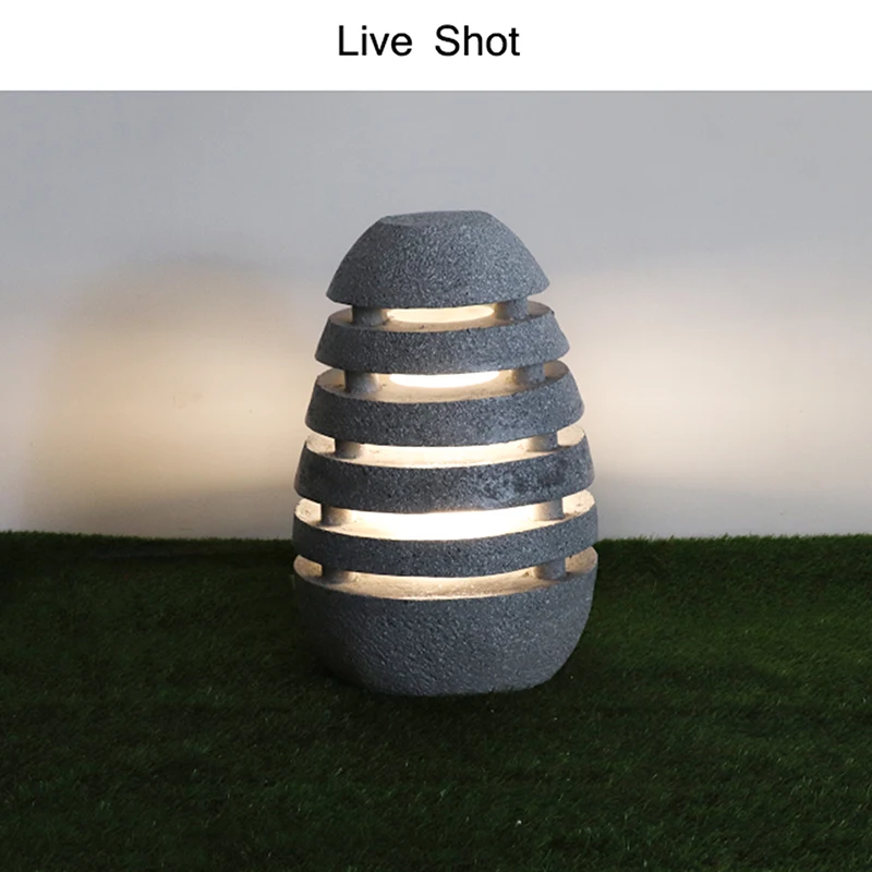 

Modern Creative Outdoor Landscape Park Simulation Egg Shaped Lawn Light Garden Villa Courtyard Waterproof Led Lighting