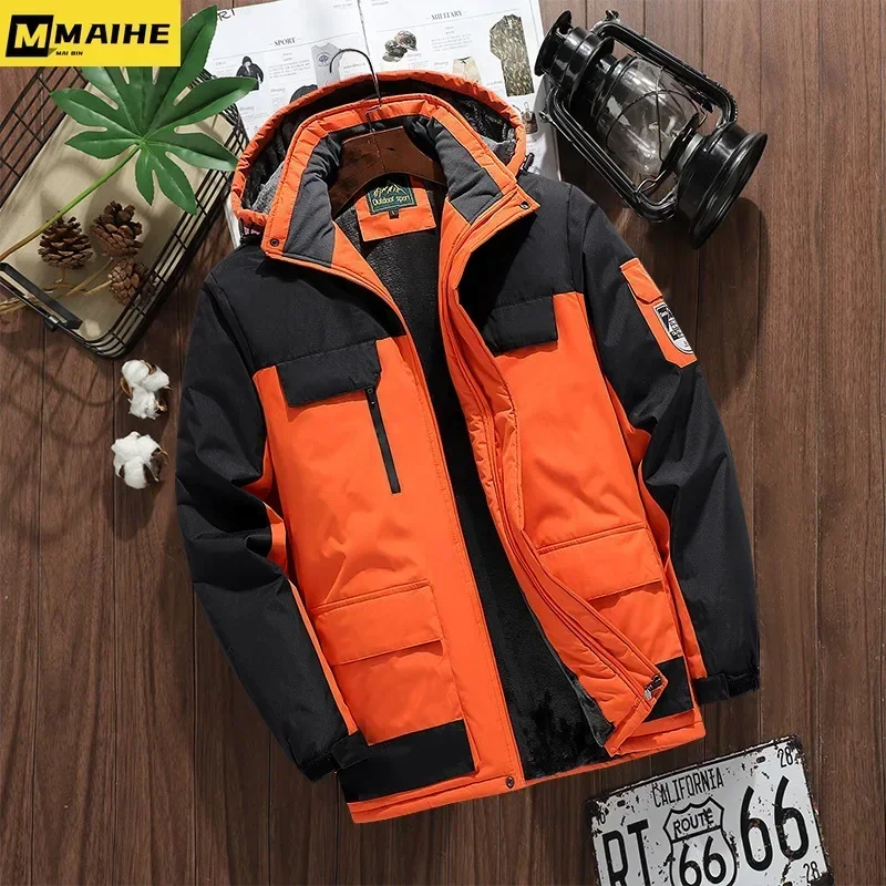 Brand Winter Parkas Men Warm Thick Windproof Jacket Men Quality Multi-pocket Hooded Coat Men's Fashion Waterproof Outwear  M-9XL