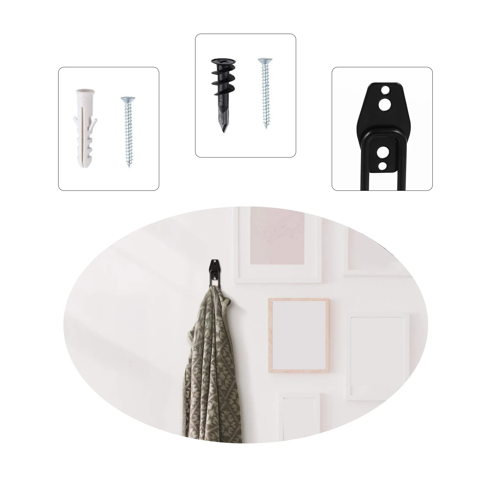 

2Pcs Metal Utility Hooks Durable Coated Wall Mounted Organizer Heavy Duty Storage Hooks for Garage Kitchen Workshop Hanging