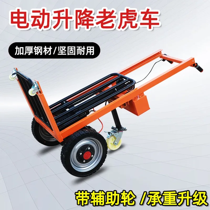 lifting small forklift, tiger car, electric walking loading and unloading truck, portable warehousing, logistics and handling view 6