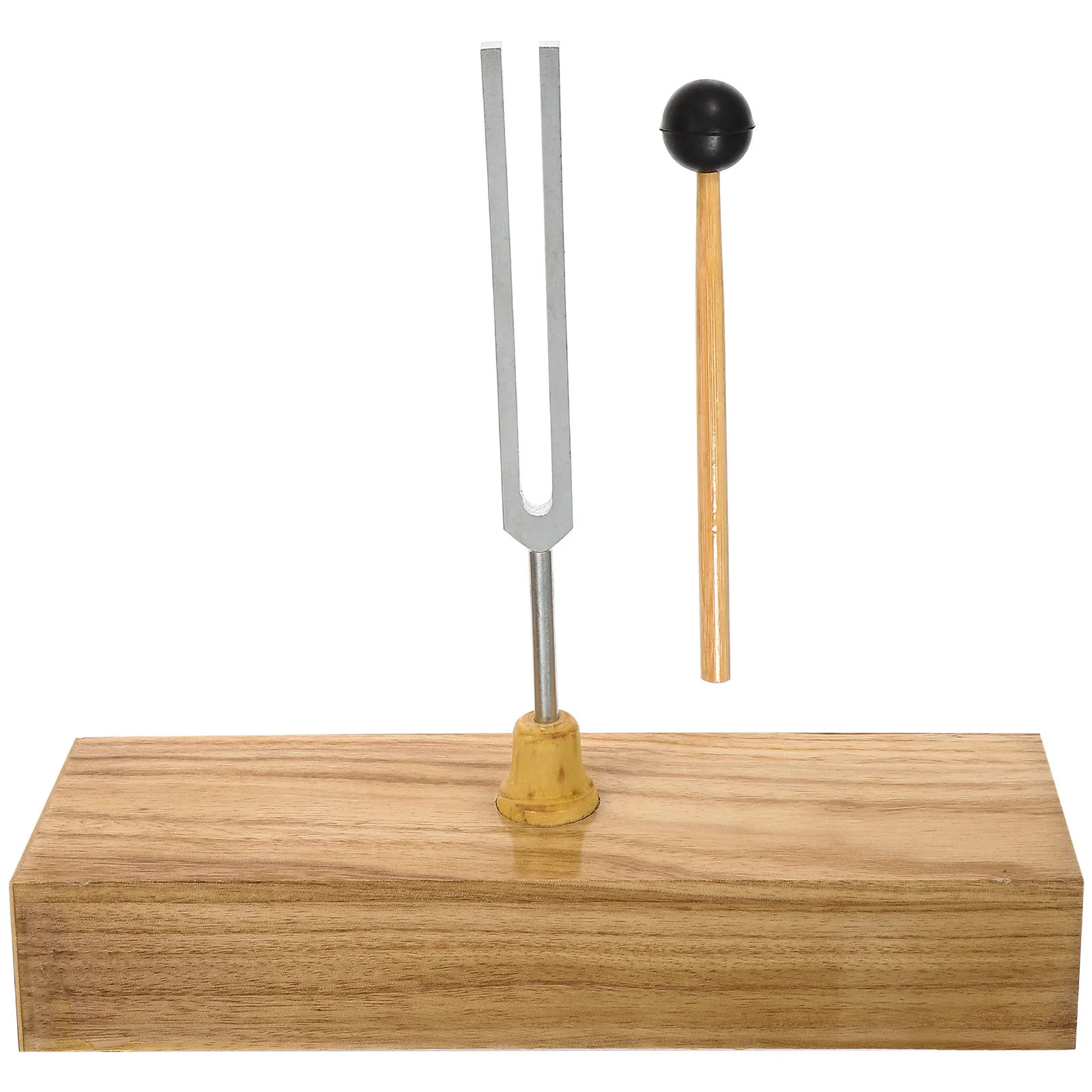 

Premium Metal Tuning Fork Set Wood Base Practical Test Tool for Physical Acoustic Experiment Guitar Accessories