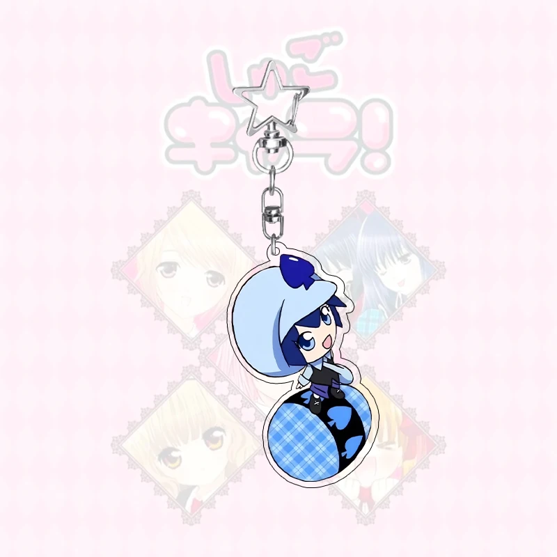 Kawaii Shugo Chara Anime Figuur Acryl Sleutelhanger Girly Hart Cartoon Leuke Hinamori Amu Ei Sleutelhanger Charm Studenten Geschenken Speelgoed