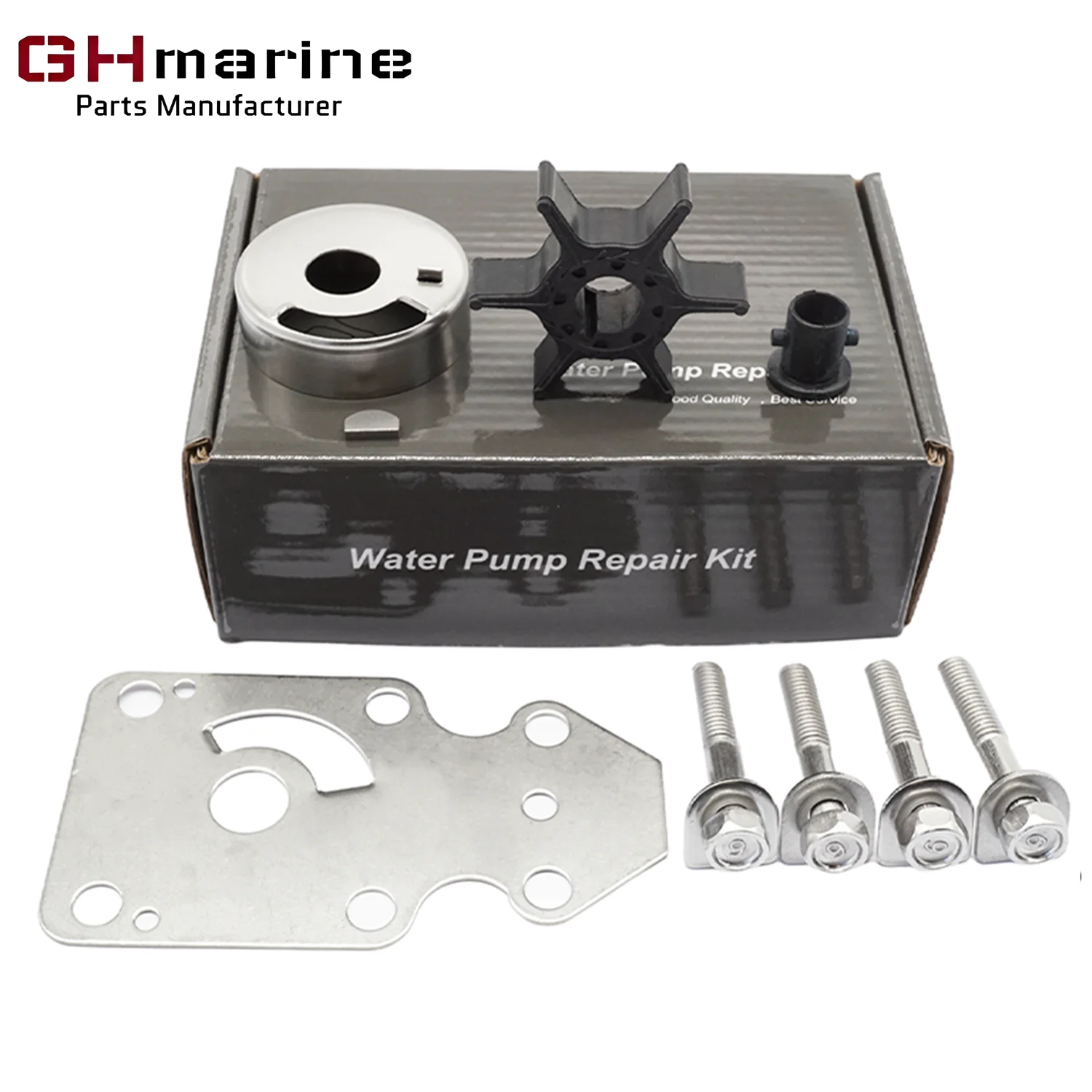 

Marine Water Pump Impeller Repair Service Kit for Yamaha 9.9 15 HP F9.9 T9.9 F15 Outboard Engines 18-3412 18-3433 63V-W0078-00