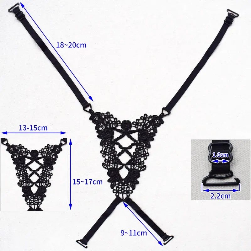 Adjustable Lace Bra Straps Sexy Butterfly Flower Cross Backless Shoulder Straps Underwear Straps For Women Intimate Accessories