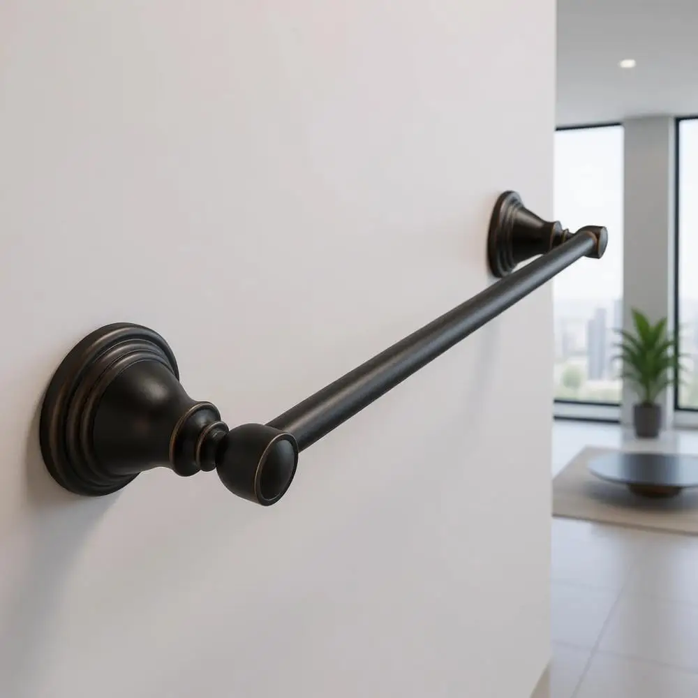 

24 Inch Oil Rubbed Bronze Stainless Steel Wall-Mounted Towel Bar for Bathroom and Kitchen