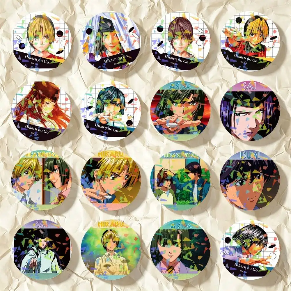 Anime H-Hikaru No G-Go Round Badge for Backpack Accessories Laser Lapel Pins Jewelry Gifts