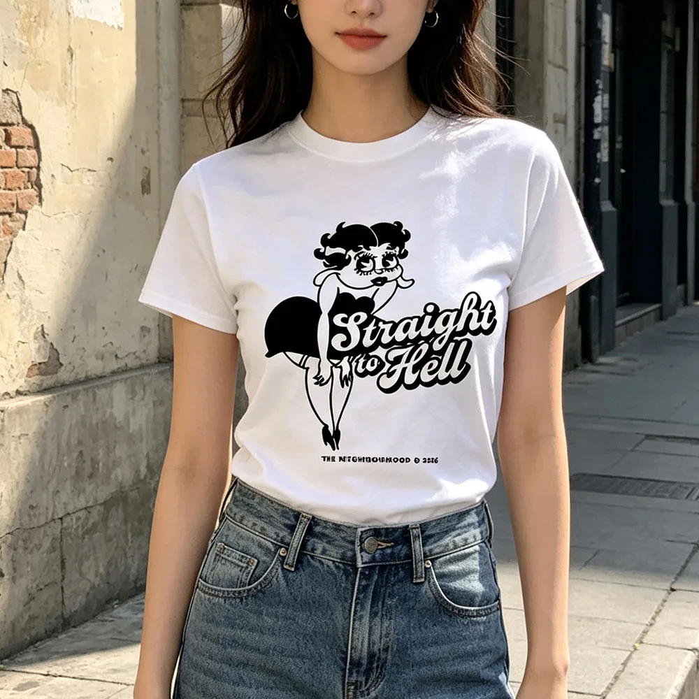 WIRES TEE THE NEIGHBOURHOOD Band NBHD T-shirt Summer Unisex Streetwear Hip Hop Casual Women Men Clothing Graphic Print Tshirts
