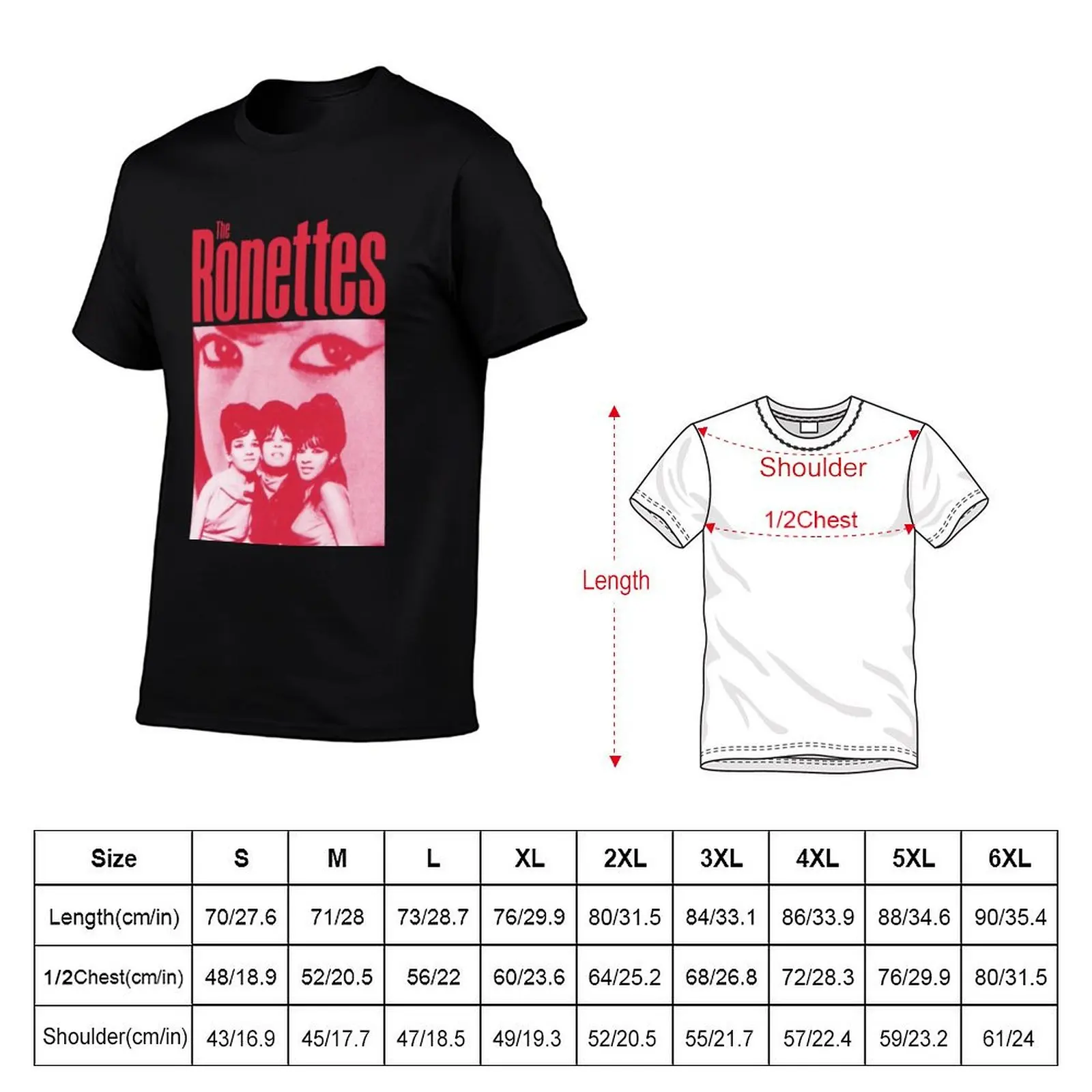 THE RONETTES T-Shirt sweat graphic t shirt vintage summer tops street wear mens graphic t-shirts big and tall