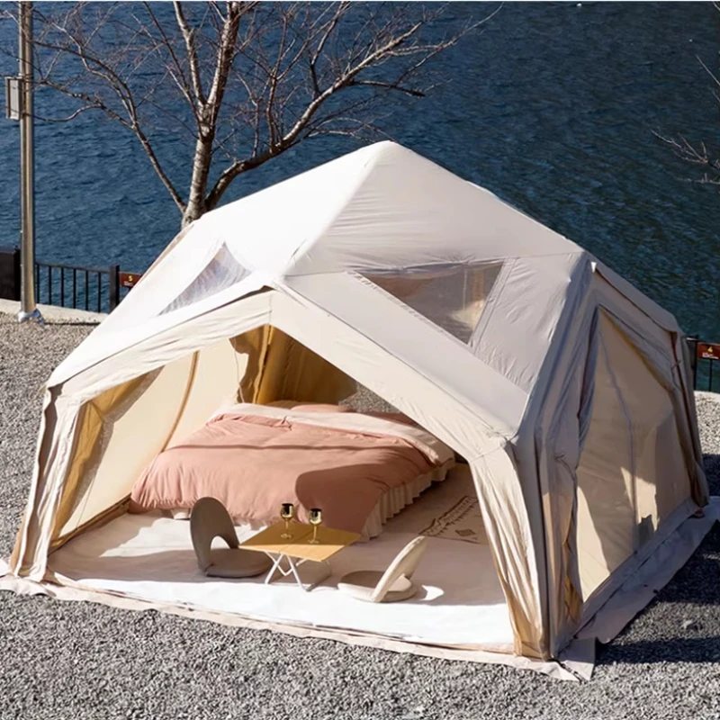 

The latest design 4 side doors large inflatable light camping beach tent, suitable for 8 people outdoor camping