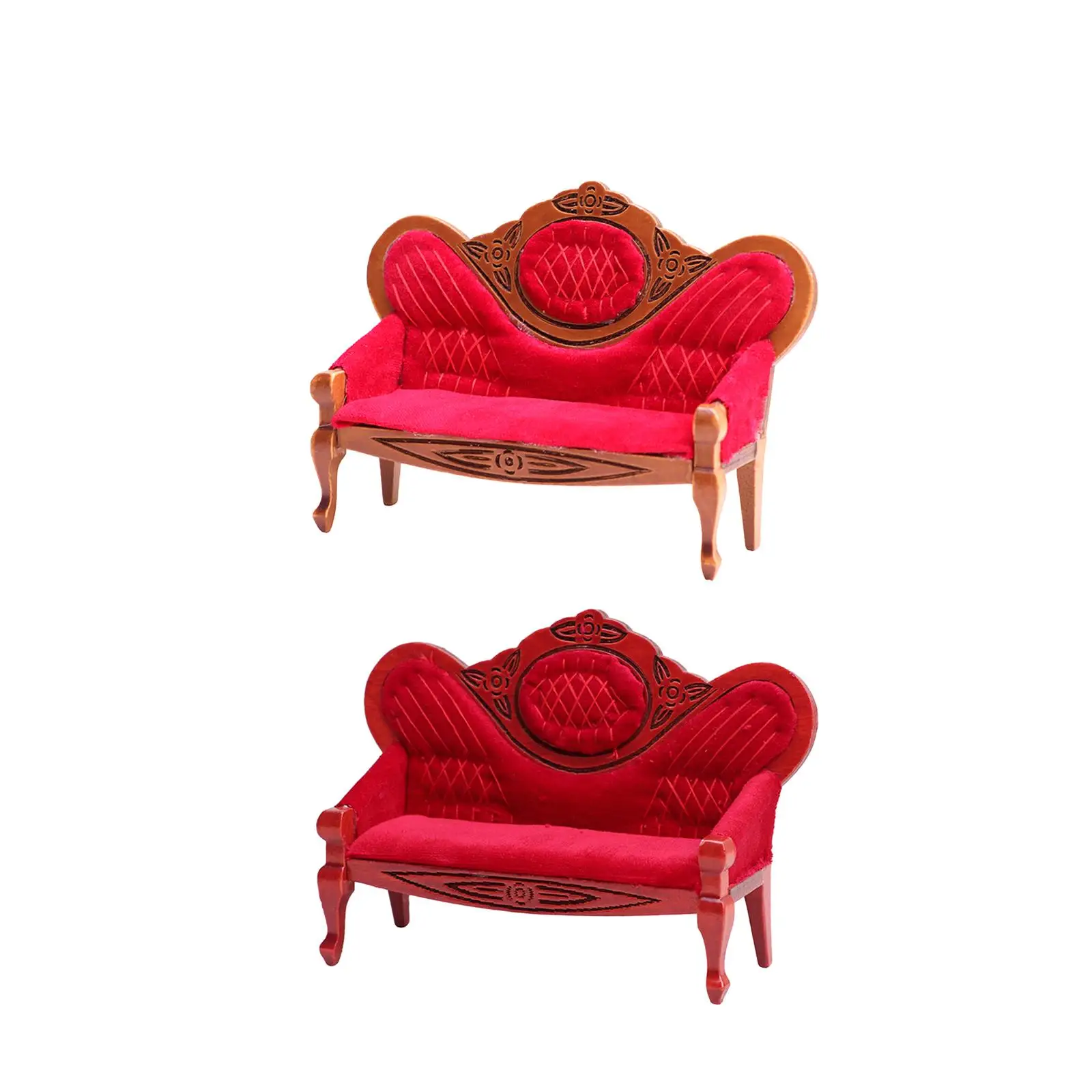 Divano per casa delle bambole in scala 1/12 Fai finta di giocare Giocattolo Scena di divanetto Accessorio per casa delle bambole Decor Mobili per casa delle bambole Divano per casa delle bambole