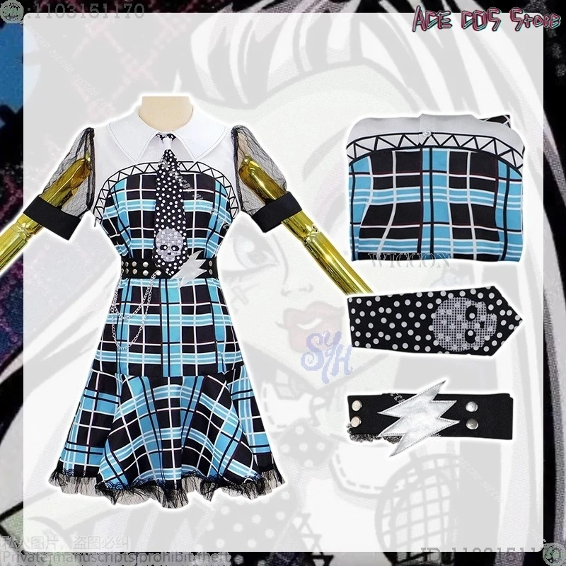 costume-d'halloween-adultes-anime-filles-chaudes-ecole-cosplay-frankeee-stennn-fonce-doux-cool-bleu-noir-crane-jirai-deguisement-femmes-moi