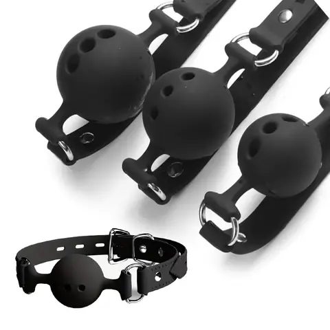 Silicone Mouth Gag Breathable Ball Gag Adjustable Belt Mouth Sex Toys For Adult SM Games Sexy Shop Adult Erotic Accessories 18+
