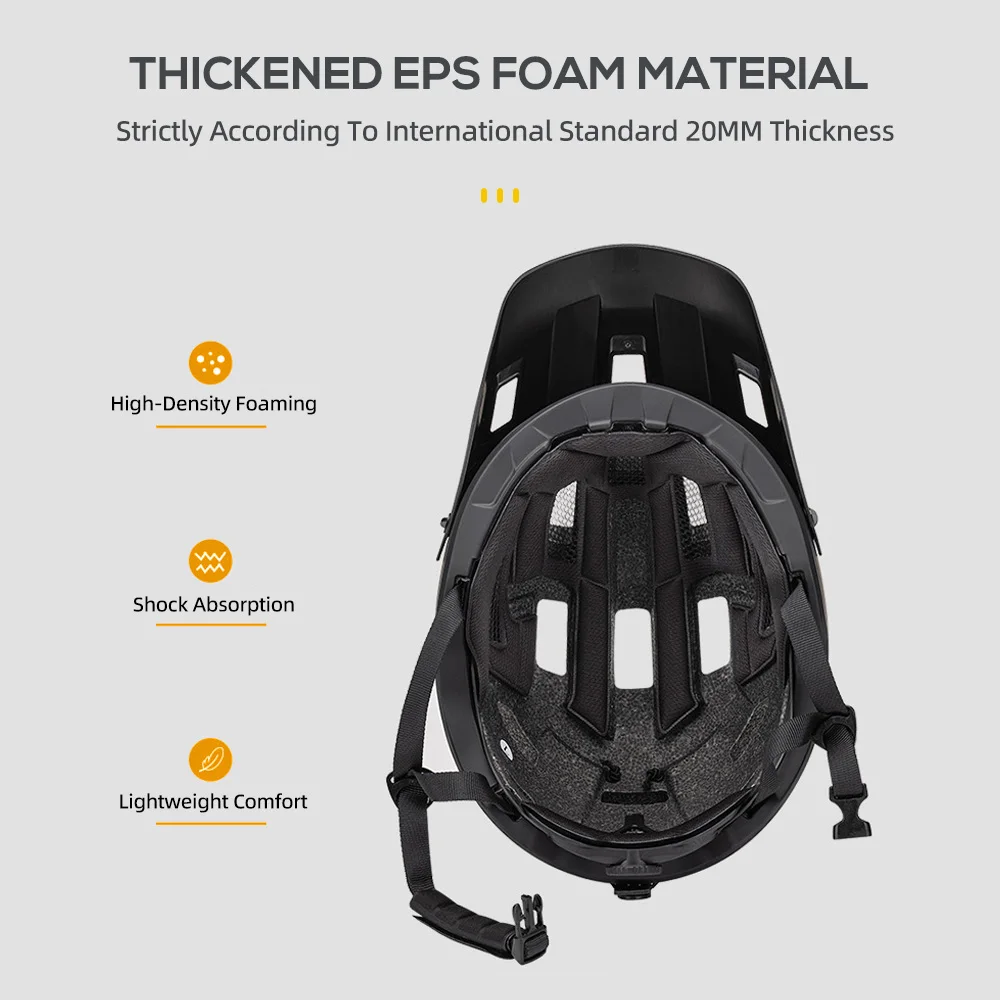Lixada Fahrradhelm Herren Damen MTB Rennradhelm 55–61 cm verstellbares Zifferblatt abnehmbares Visier Belüftung 14 Belüftungsöffnungen Fahrradhelm – Detail 25
