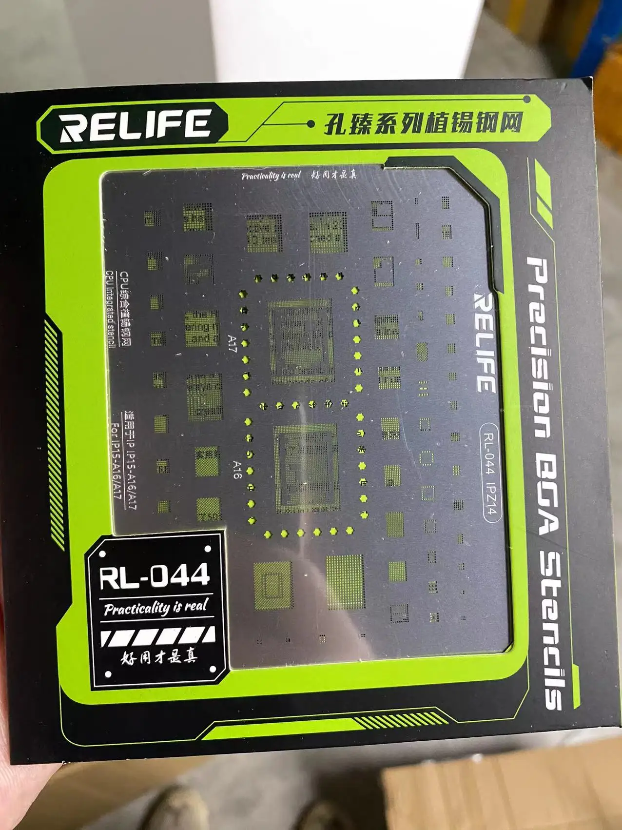 RELIFE A16 A17 CPU  Integrated Steel  Mesh Set for Mobile Phone RL-044 High Precision IP Series Planting Tin Stencil Set